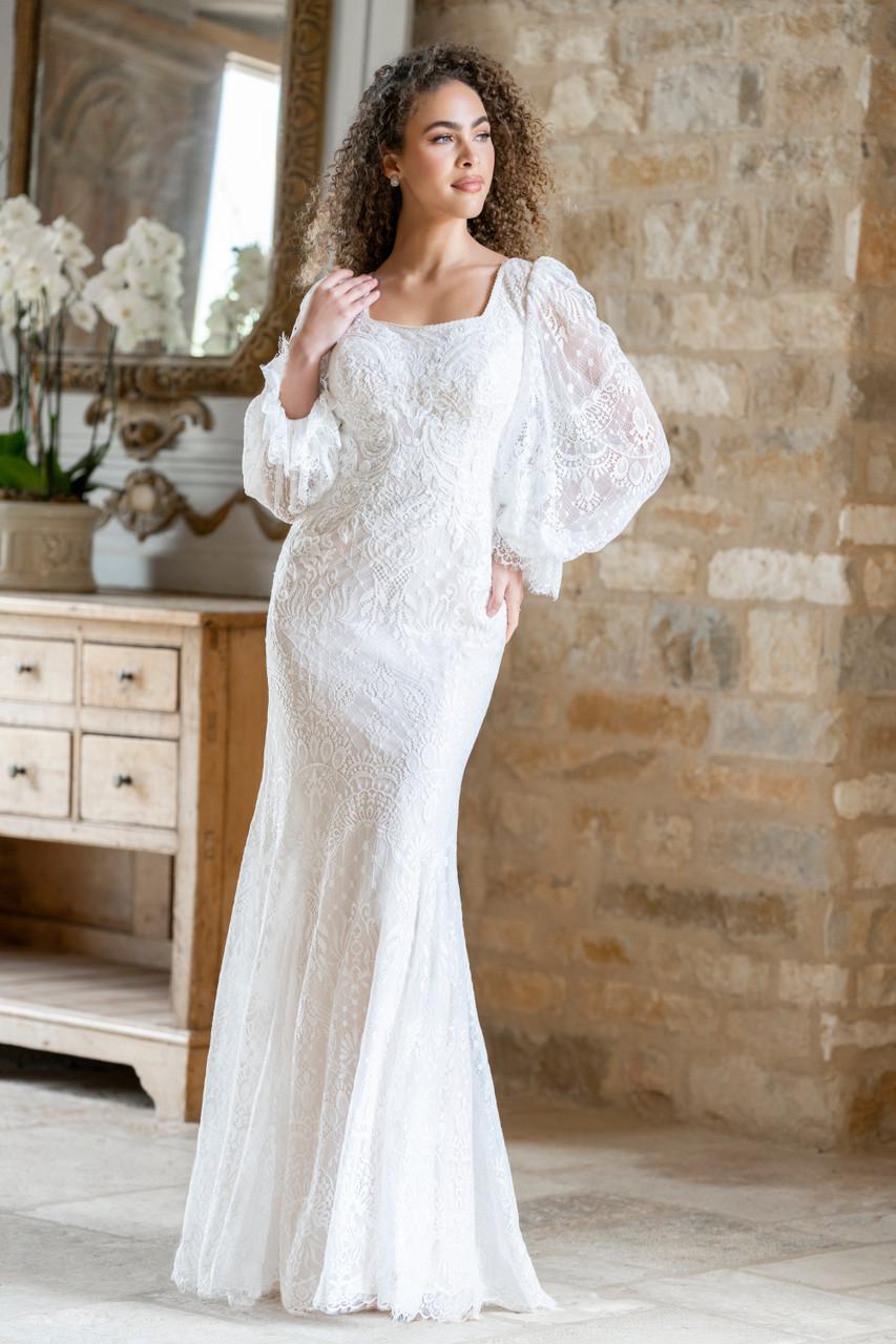 M732 Modest Wedding Dress Almond/Ivory size 10 M732 Modest Wedding Dress Almond/Ivory size 10