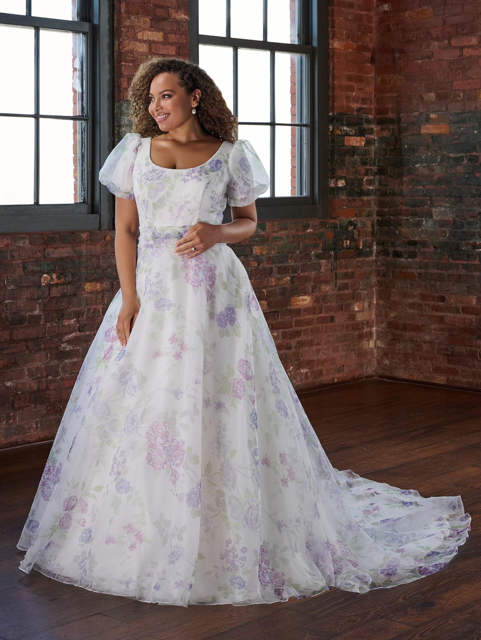 28208P Modest Wedding Dress Ivory Multi size 2 28208P Modest Wedding Dress Ivory Multi size 2