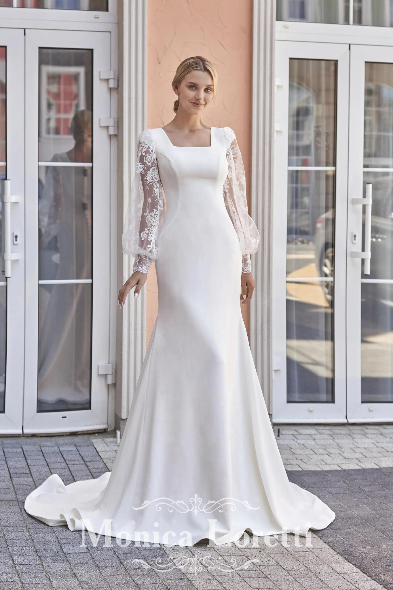 8265 Modest Wedding Dress Ivory size 2 8265 Modest Wedding Dress Ivory size 2