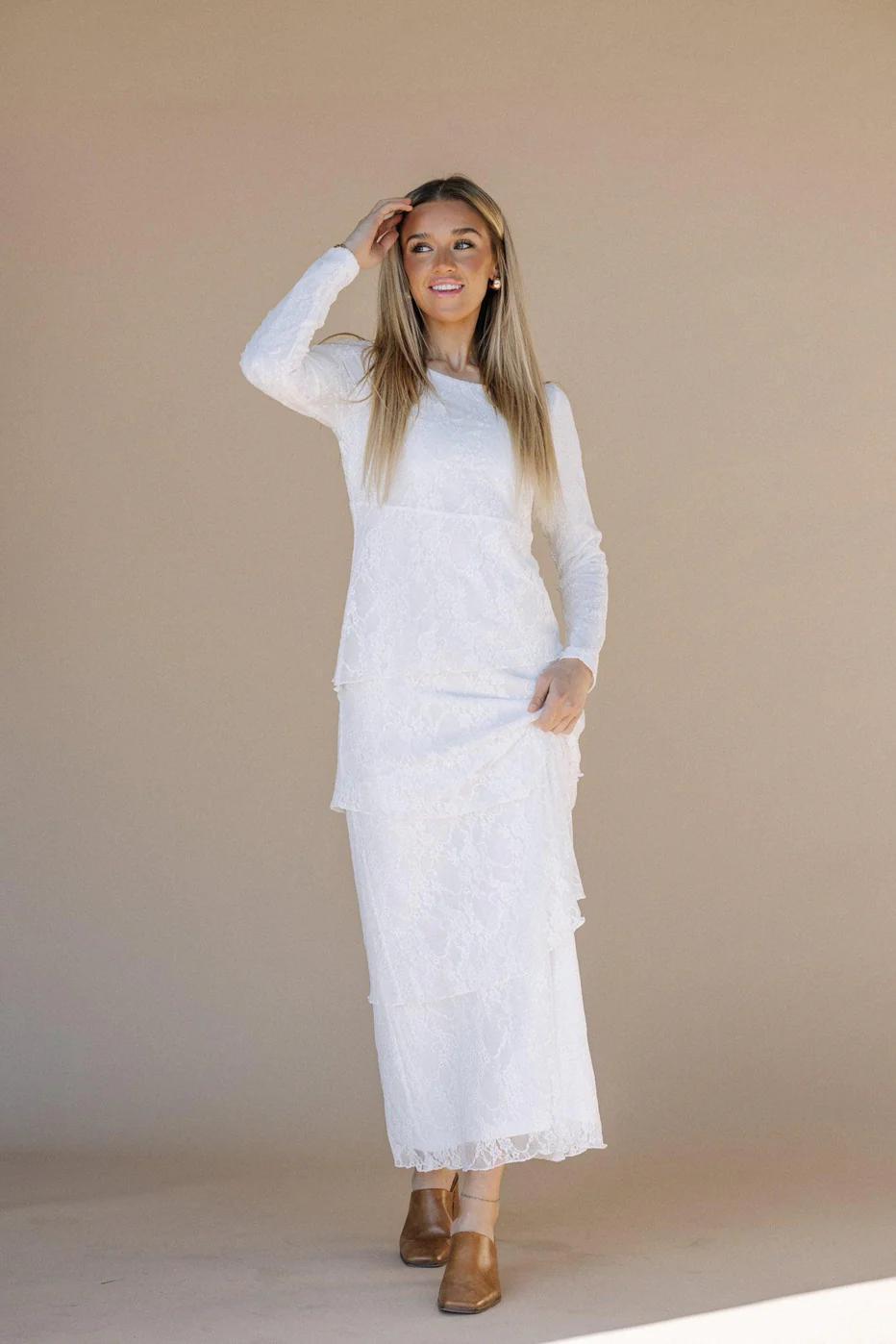 Brielle Modest Temple Dress Large Brielle Modest Temple Dress Large