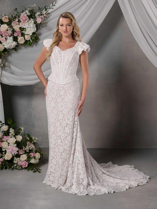 modest corset dress Luxury Modest A-Line Bridal Gown with Floral Appliqu and Translucent High Neck Corset, Plus Size Available