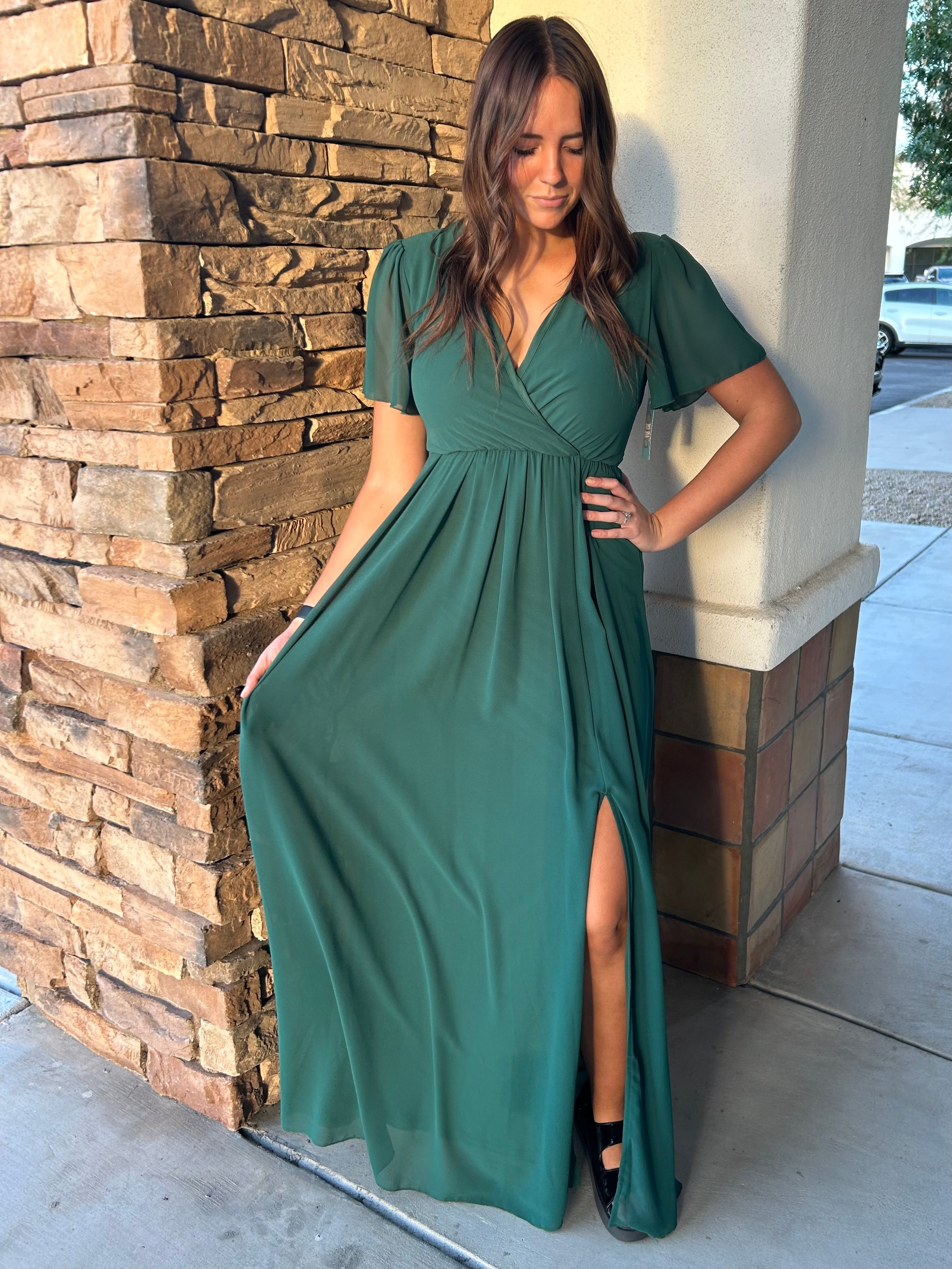 Mya Modest Maxi in Hunter Large Mya Modest Maxi in Hunter Large