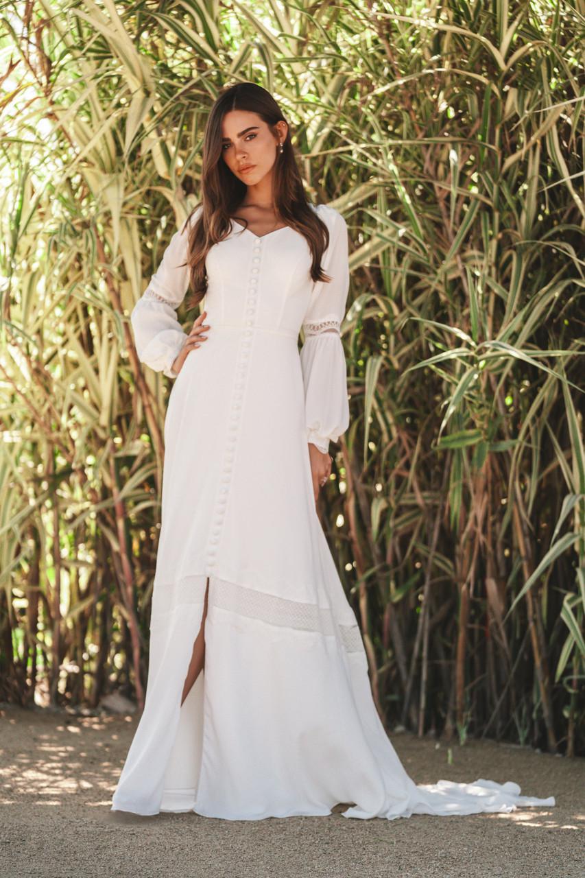 M727 Modest Wedding Dress Ivory size 12 M727 Modest Wedding Dress Ivory size 12