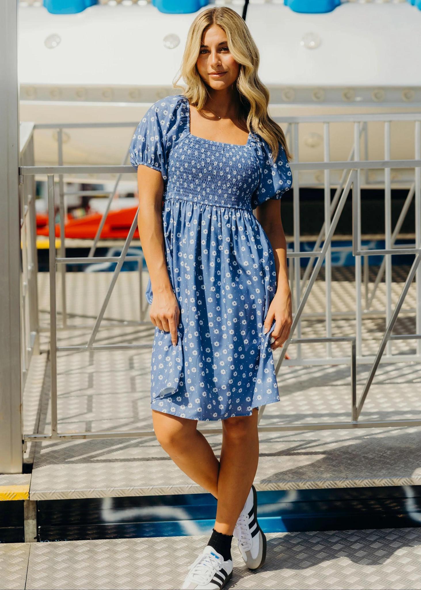 Kimberly Modest Dress in Dusty Bloomline – A Closet Full of Dresses