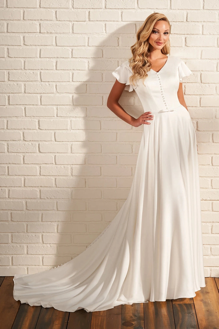 MOD220 Modest Wedding Dress Ivory size 18 MOD220 Modest Wedding Dress Ivory size 18