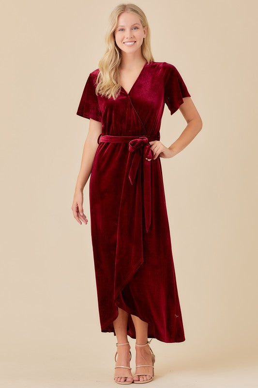 Angela Velvet Midi in Burgundy A Closet Full of Dresses Angela Velvet Midi in Burgundy A Closet Full of Dresses