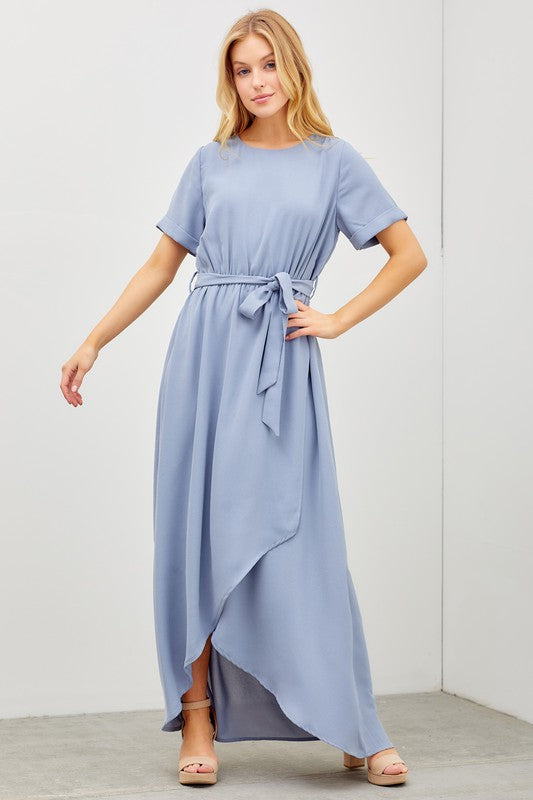Brooklyn Modest Midi in Dusty Blue 1XLarge Brooklyn Modest Midi in Dusty Blue 1XLarge