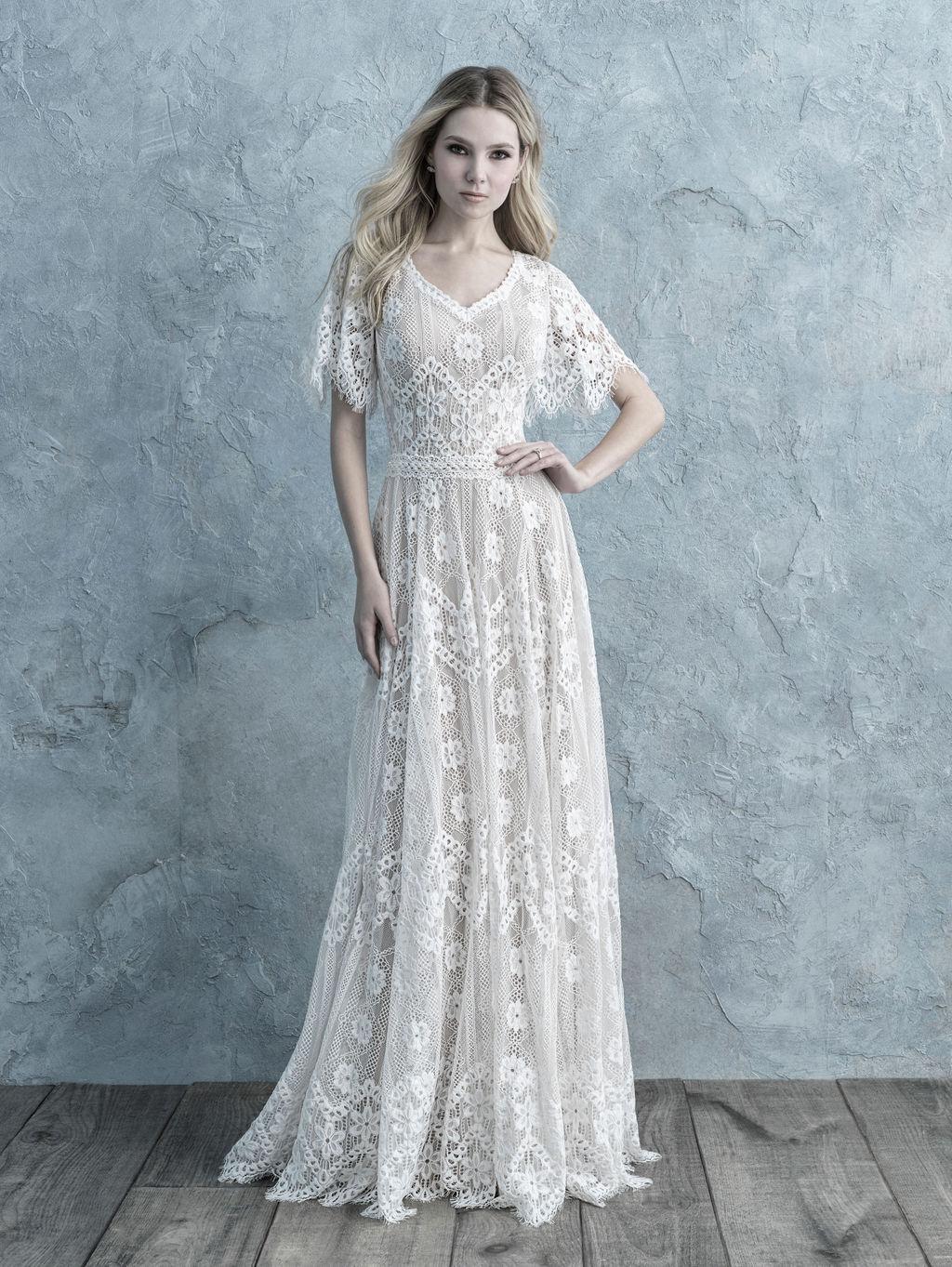 Allure Bridals M620 Modest Wedding Dress | A Closet Full of Dresses Nude/Champange/Ivory size 24 Allure Bridals M620 Modest Wedding Dress | A Closet Full of Dresses Nude/Champange/Ivory size 24