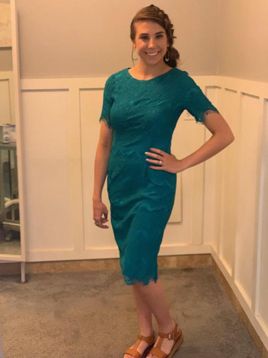 Brinley Teal Modest Bridesmaids Dress | A Closet Full of Dresses S / Teal Brinley Teal Modest Bridesmaids Dress | A Closet Full of Dresses S / Teal