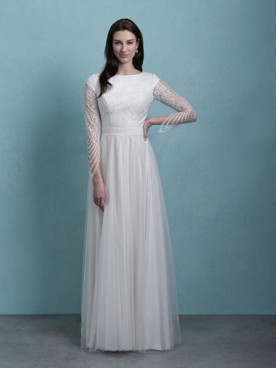 Allure M656 Modest Wedding Dress Sand/Ivory size 16 Allure M656 Modest Wedding Dress Sand/Ivory size 16
