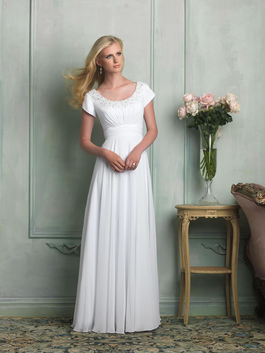 Allure M516 Modest Wedding Dress | A Closet Full of Dresses Ivory size 14 Allure M516 Modest Wedding Dress | A Closet Full of Dresses Ivory size 14