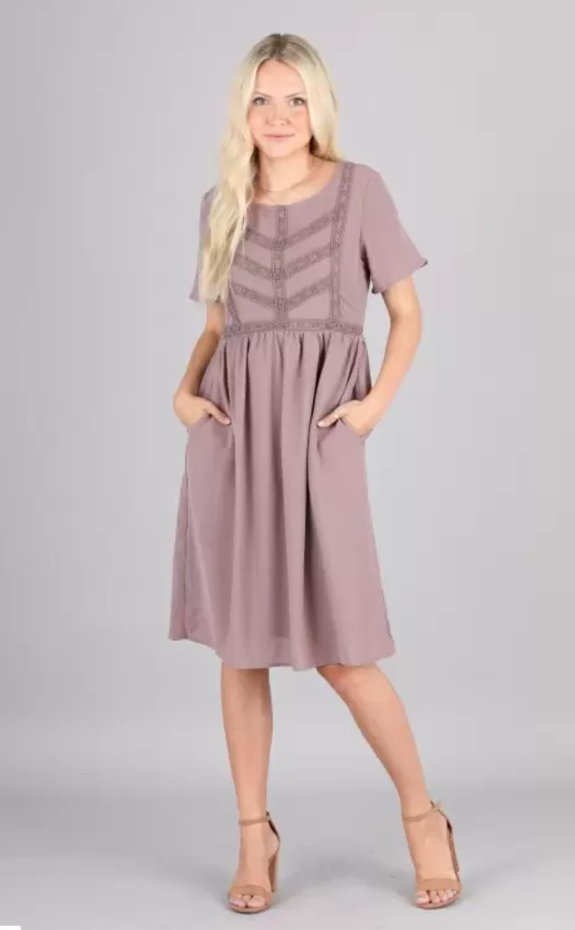 Kate Smoked Lilac Modest Casual Dress | A Closet Full of Dresses Kate Smoked Lilac Modest Casual Dress | A Closet Full of Dresses