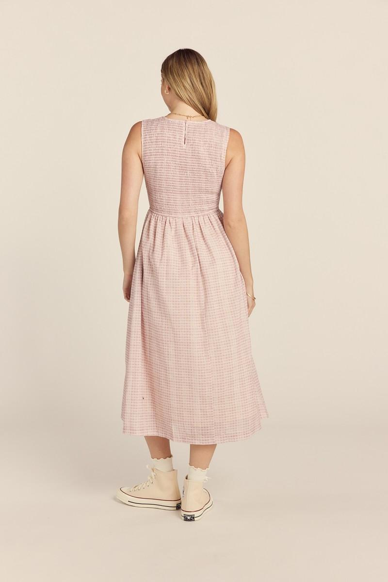 Susannah Modest Midi in Ivory/Blush