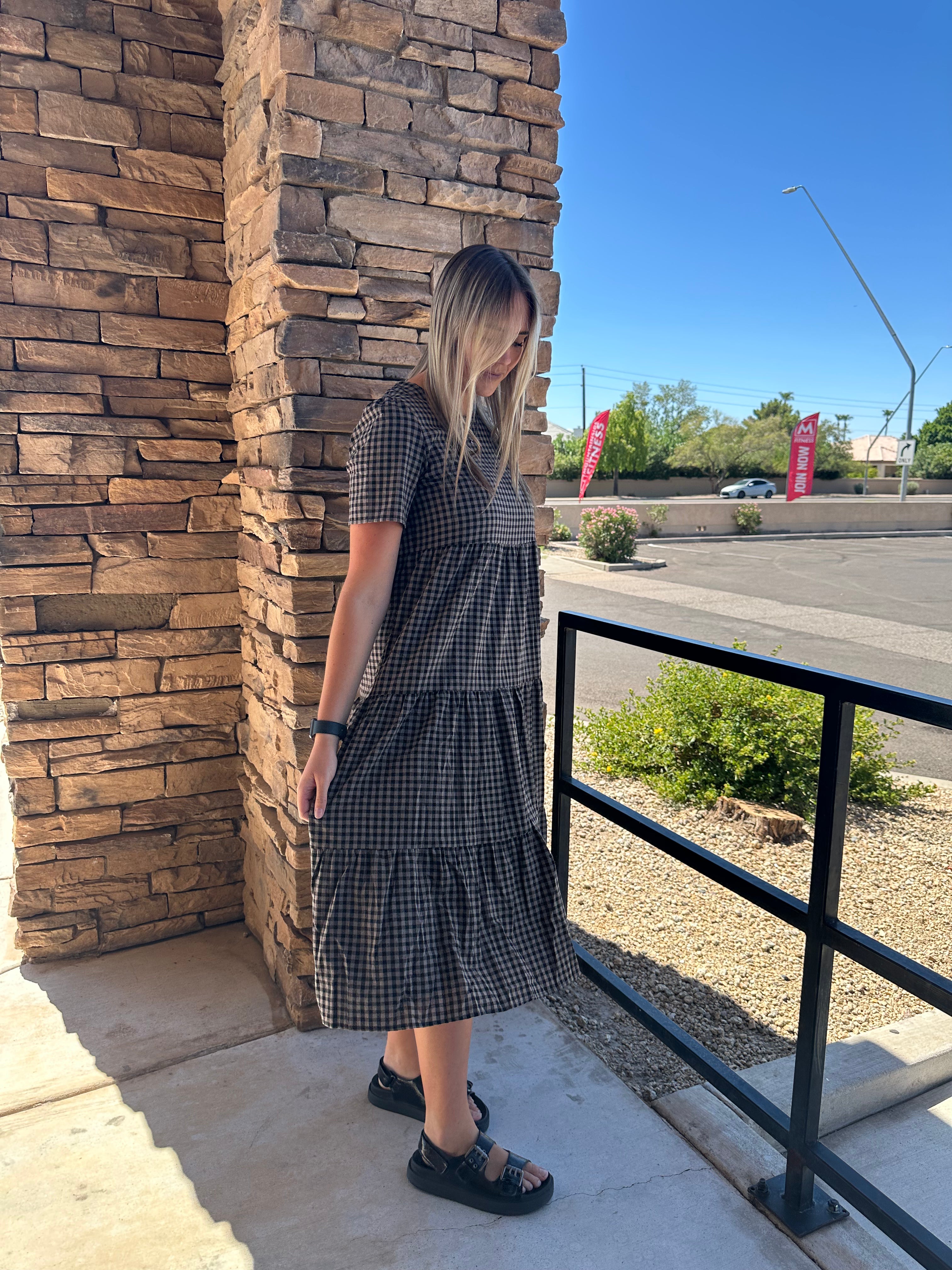Malia Modest Midi in Ink Black