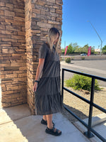 Malia Modest Midi in Ink Black
