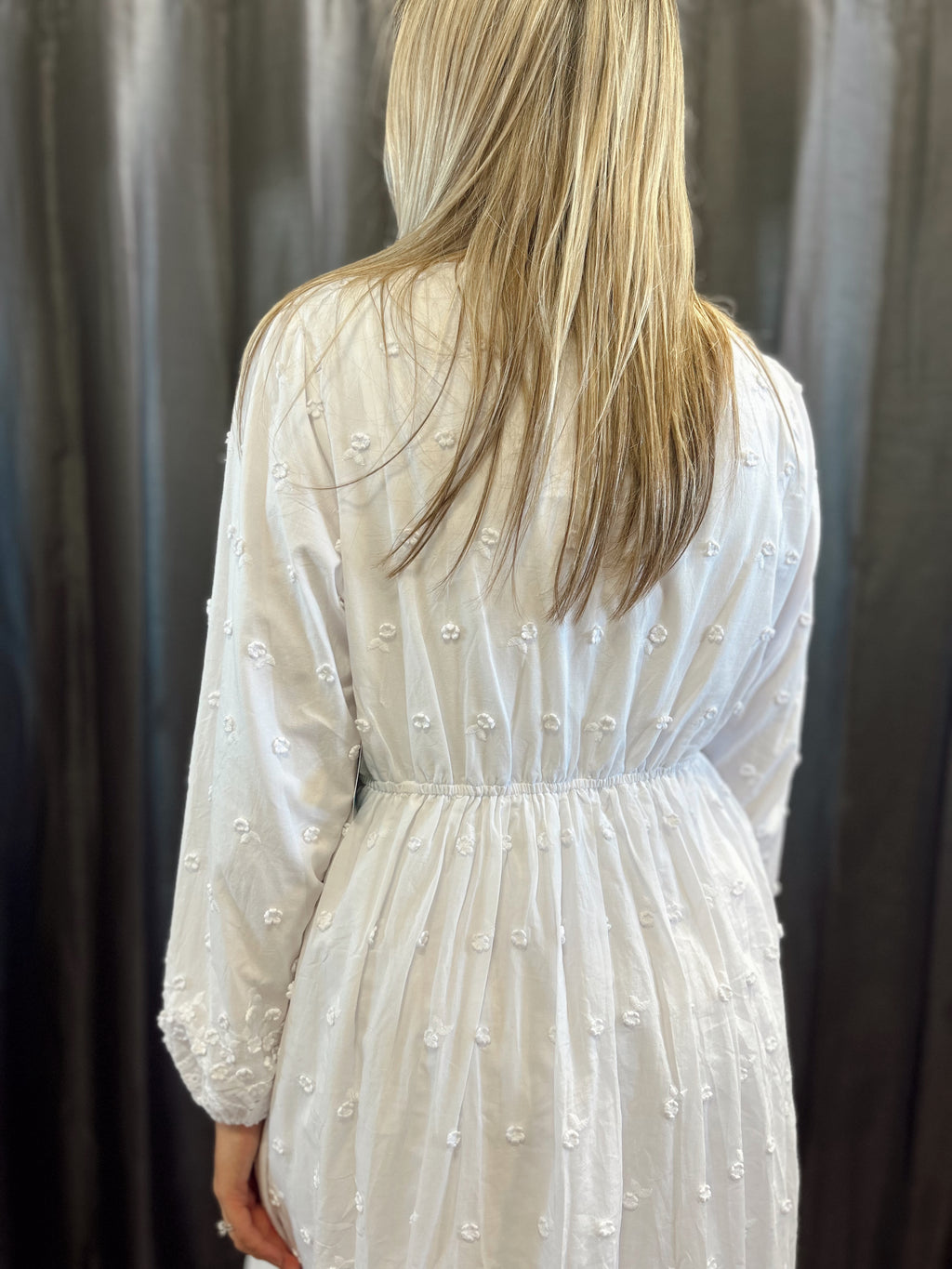 Marigold Modest Temple Dress in White