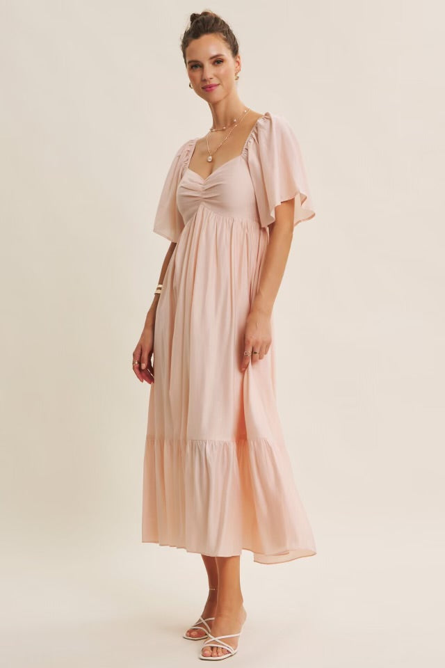 Ashlyn Modest Midi in Ice Pink