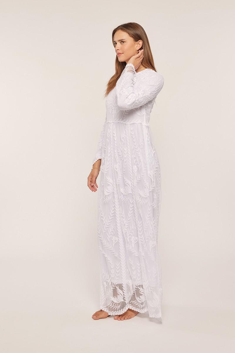 Sandy Embroidered Temple Dress