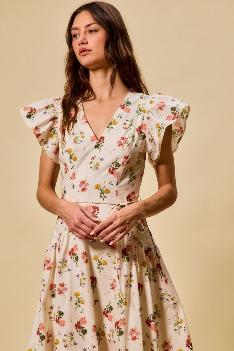 Juneau Modest Midi Dress in Ivory