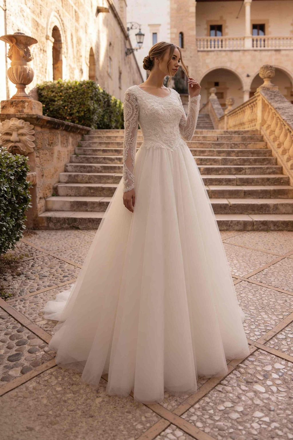 8438 Modest Wedding Dress