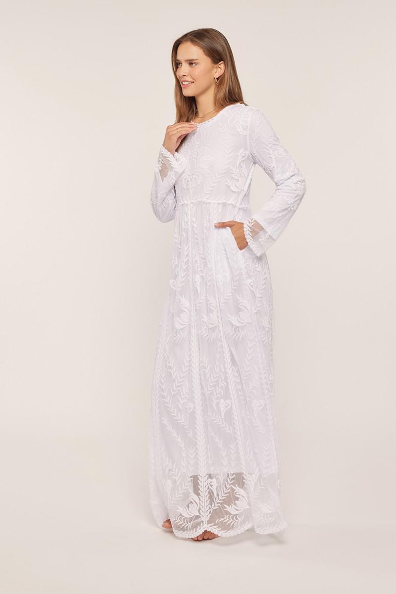 Sandy Embroidered Temple Dress