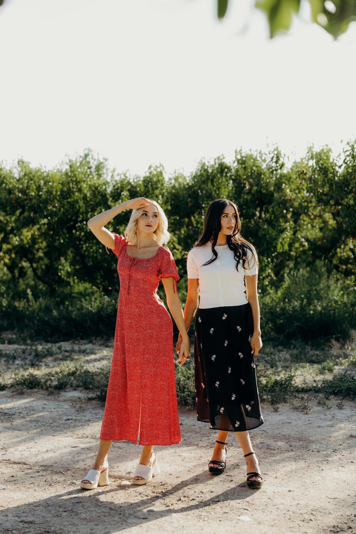 Jamie Modest Midi in Berry Crush