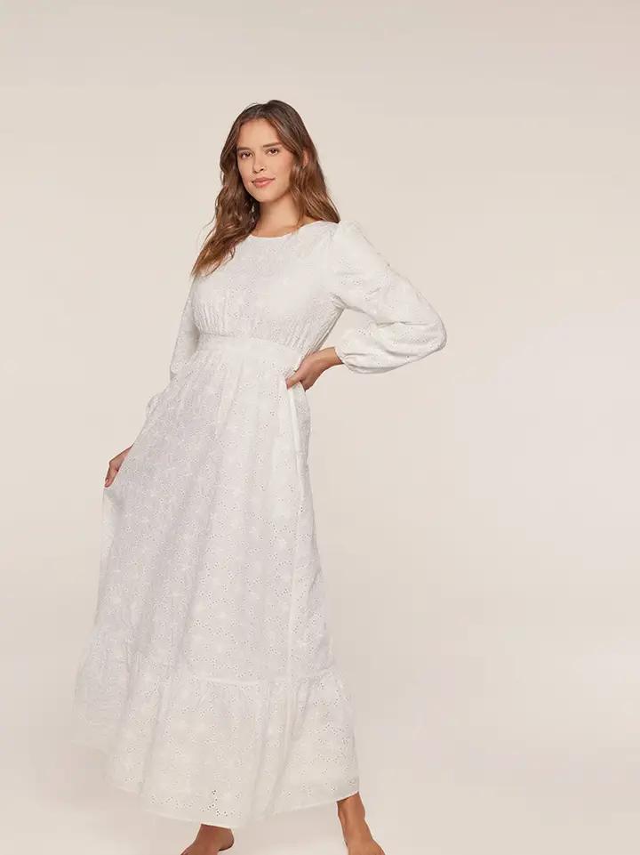 Kaylee Temple Dress in White