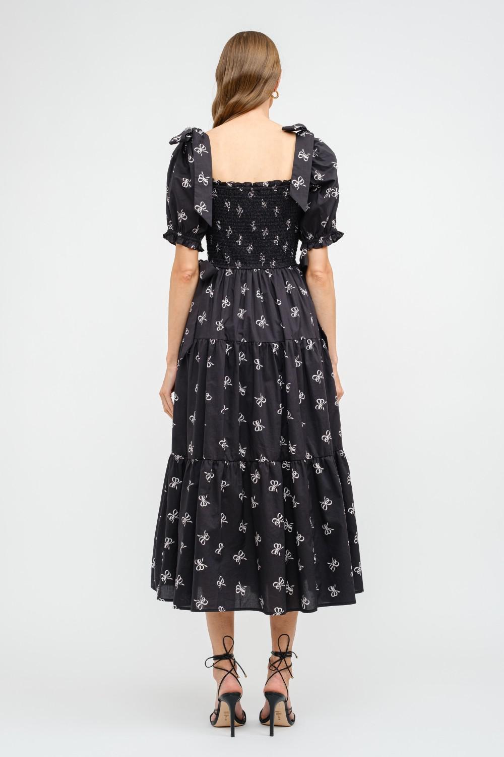 Baylee Midi Dress in Black