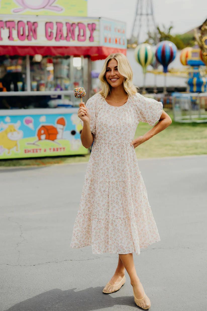 Serena Modest Midi in Peachwood