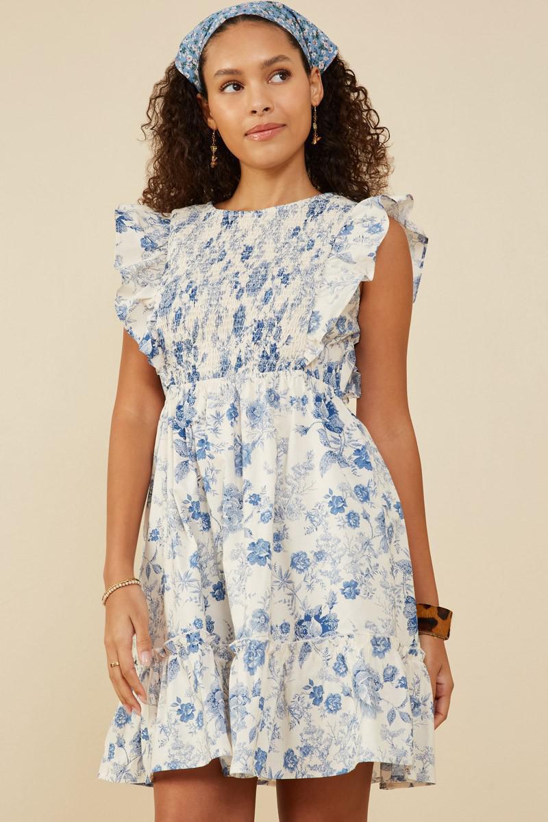 Robyn Modest Dress in Blue