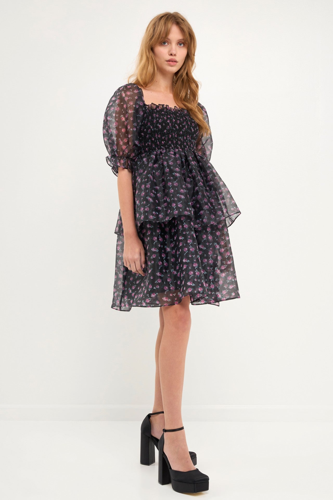 Hallie Modest Mini in Black Navy