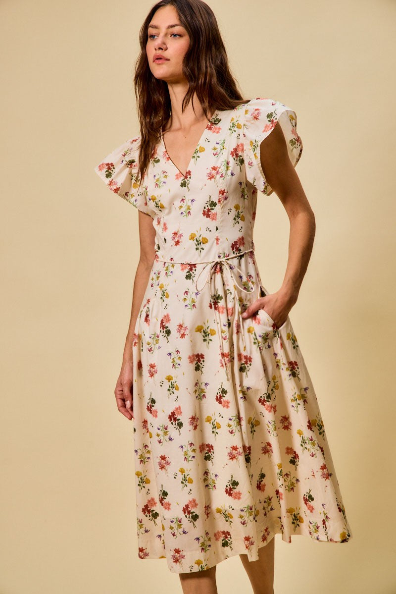 Juneau Modest Midi Dress in Ivory