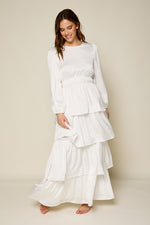 Lulu White Tiered Temple Dress