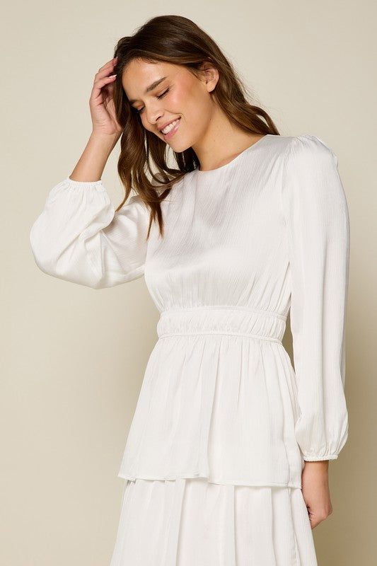Lulu White Tiered Temple Dress Lulu White Tiered Temple Dress