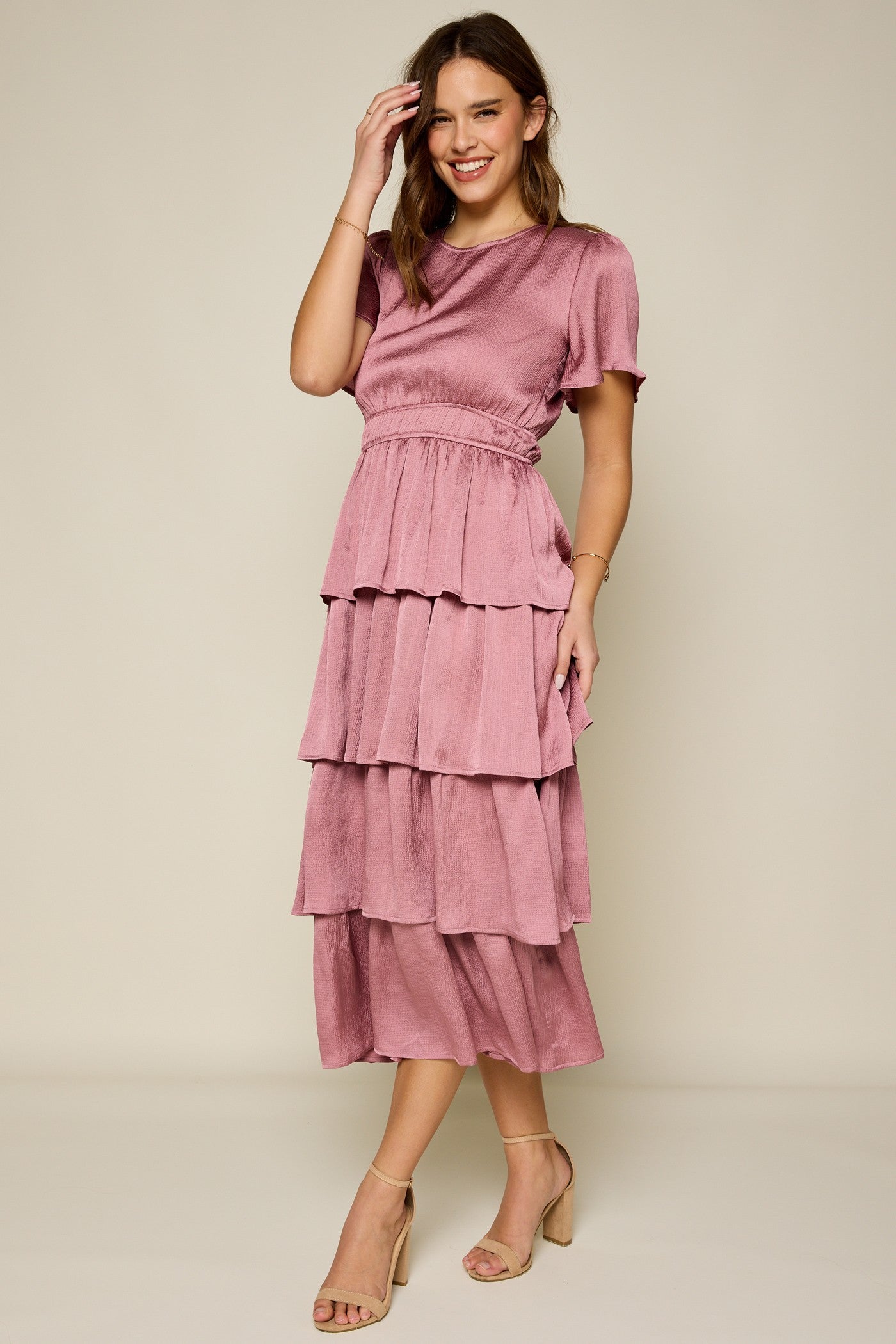 Tatianna Modest Midi in Mauve