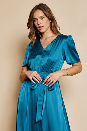 Laura Modest Maxi in Teal