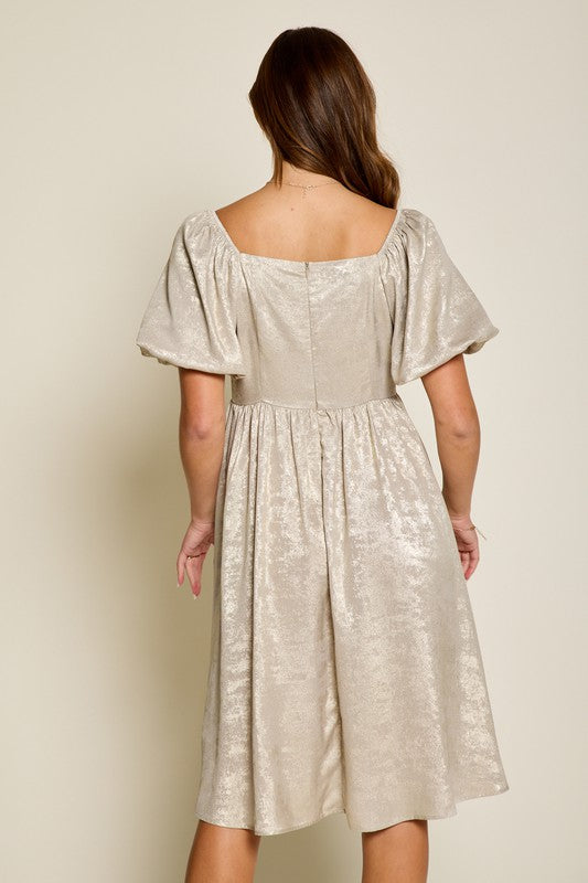 Luna Modest Dress in Champagne XLarge
