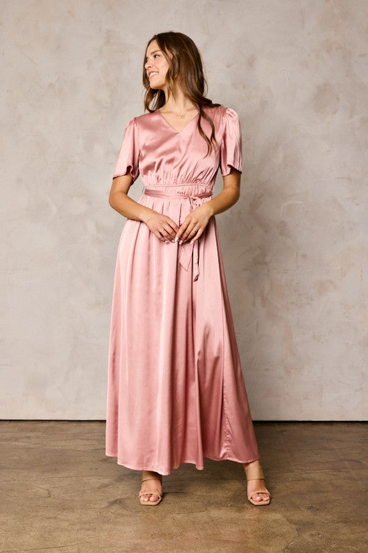 Laura Modest Maxi in Blush A Closet Full of Dresses Laura Modest Maxi in Blush A Closet Full of Dresses