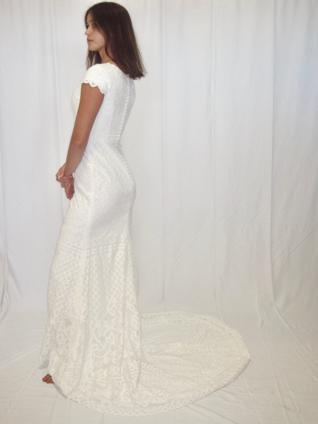 1W8030 Modest Wedding Dress