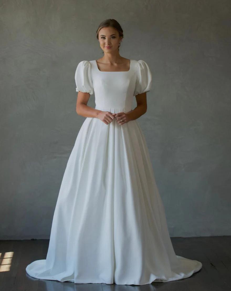 Rose Modest Wedding Dress Milk size 16 Rose Modest Wedding Dress Milk size 16