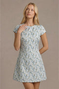 Janica Modest Mini in Lt. Blue/White
