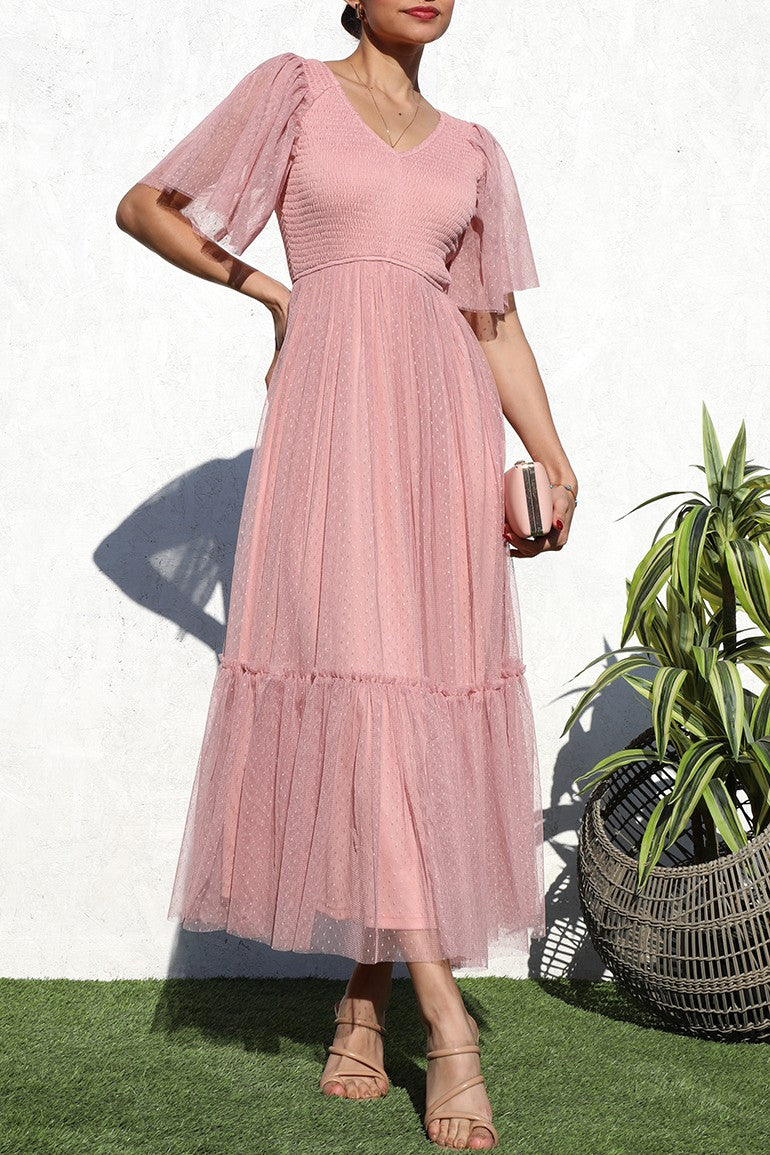Valerie Modest Midi in Pink Blush A Closet Full of Dresses Valerie Modest Midi in Pink Blush A Closet Full of Dresses