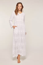 Luca Modest Temple Dress in White