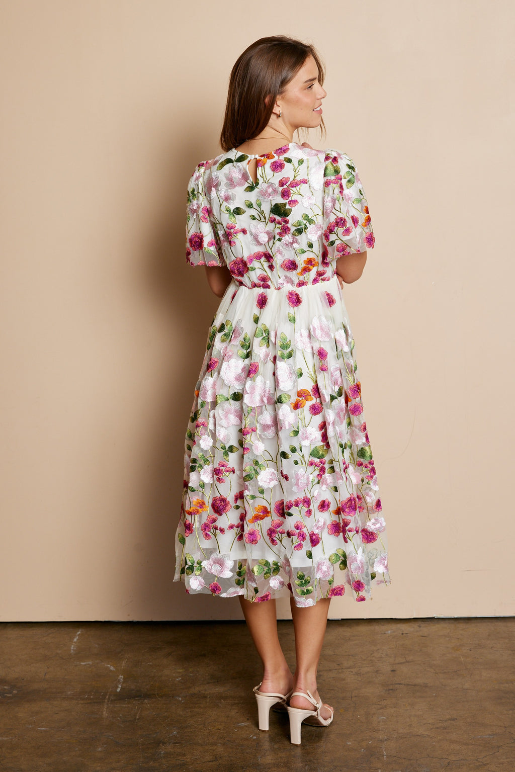 Pippa Embroidered Modest Midi