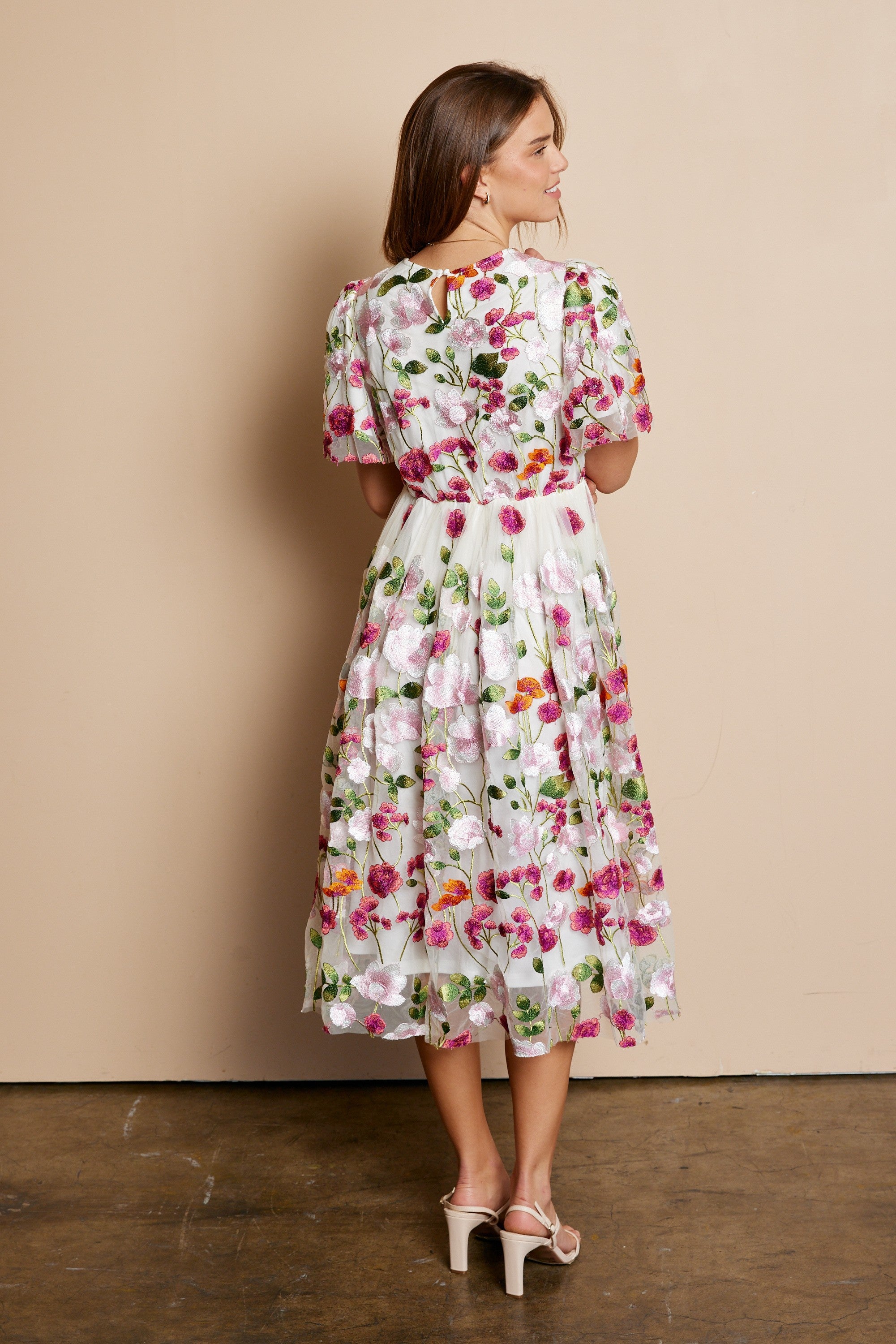 Pippa Embroidered Modest Midi