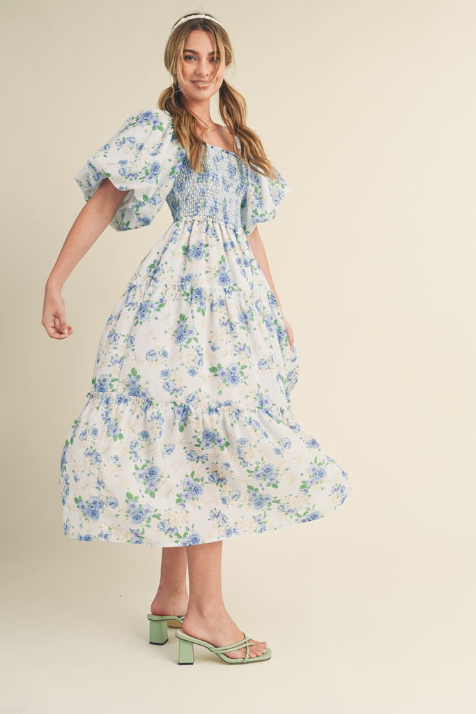 Analogie Primrose Dress - Dusty Blue main image 0