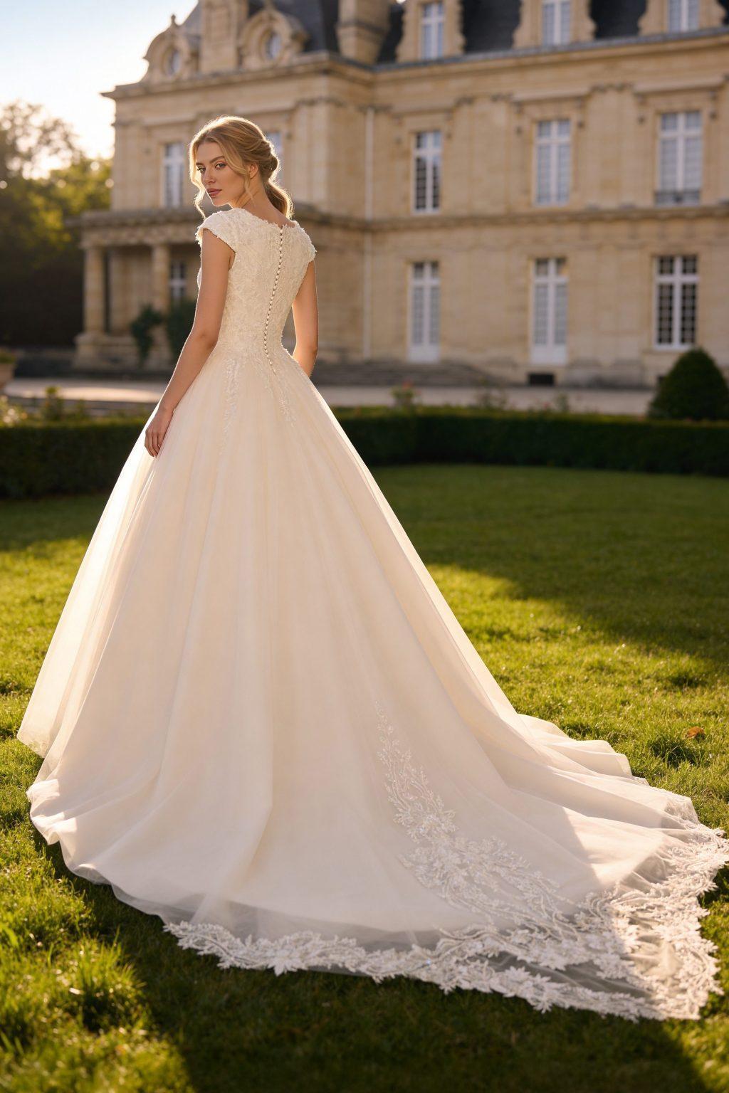 8393 Modest Wedding Dress