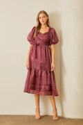 Josie Modest Midi in Wine