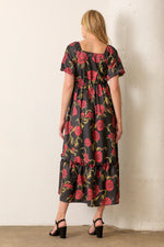 Roxy Modest Maxi in Black/Red