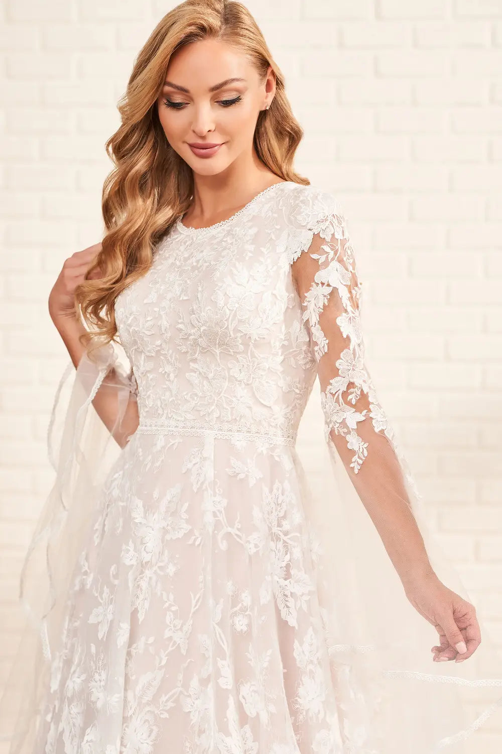 MOD1817 Modest Wedding Dress